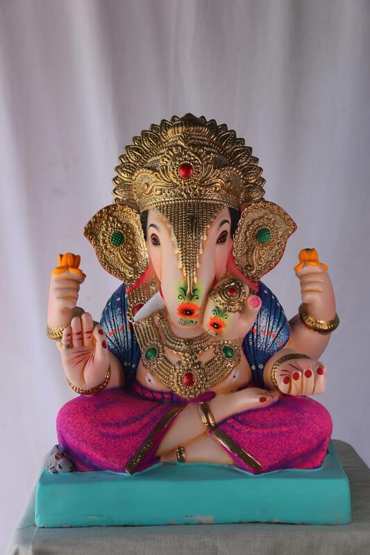 Dagdusheth Ganpati | POP Ganpati | 17 Inches Height | MSKK-0003-POP-17-DAGDU-PSKK-DNOA Dagdusheth Ganpati | POP Ganpati | 17 Inches Height | MSKK-0003-POP-17-DAGDU-PSKK-DNOA