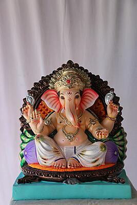 Double Load Mhaisuri Ganpati | POP Ganpati | 18 Inches Height | MSKK-0004-POP-18-DOUBL-PSKK-DNOA Double Load Mhaisuri Ganpati | POP Ganpati | 18 Inches Height | MSKK-0004-POP-18-DOUBL-PSKK-DNOA