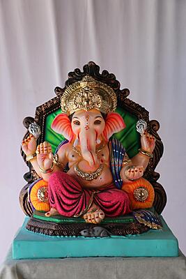 Shiv Prabhaval Ganpati | POP Ganpati | 18 Inches Height | MSKK-0010-POP-18-SHIVP-PSKK-DNOA
