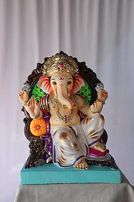 Vaadya Furniture Ganpati | POP Ganpati | 20 Inches Height | MSKK-0022-POP-20-VAADY-PSKK-DNOA Vaadya Furniture Ganpati | POP Ganpati | 20 Inches Height | MSKK-0022-POP-20-VAADY-PSKK-DNOA