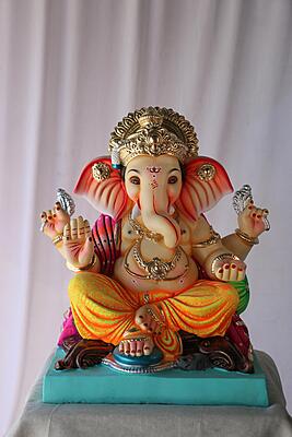 Motha Kaan Ganpati | POP Ganpati | 19 Inches Height | MSKK-0024-POP-19-MOTHA-PSKK-DNOA Motha Kaan Ganpati | POP Ganpati | 19 Inches Height | MSKK-0024-POP-19-MOTHA-PSKK-DNOA