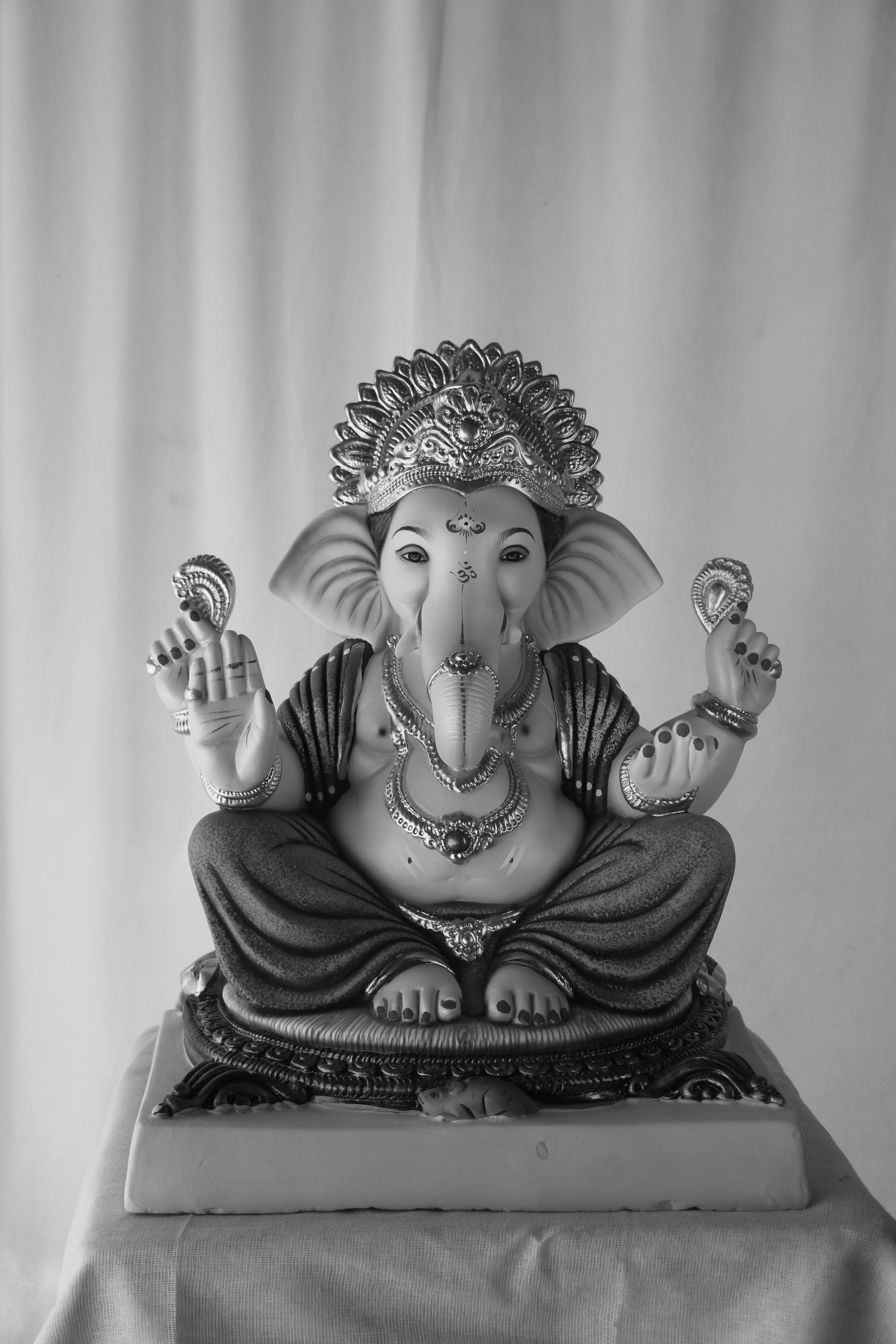 Gol Mhaisuri Ganpati | POP Ganpati | 18 Inches Height | MSKK-0029-POP-18-GOLMH-PSKK-DNOA Gol Mhaisuri Ganpati | POP Ganpati | 18 Inches Height | MSKK-0029-POP-18-GOLMH-PSKK-DNOA