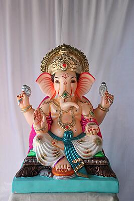 Motha Philips Ganpati | POP Ganpati | 24 Inches Height | MSKK-0037-POP-24-MOTHA-PSKK-DNOA Motha Philips Ganpati | POP Ganpati | 24 Inches Height | MSKK-0037-POP-24-MOTHA-PSKK-DNOA