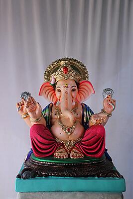 Mhaisuri Ganpati | POP Ganpati | 23 Inches Height | MSKK-0046-POP-23-MHAIS-PSKK-DNOA Mhaisuri Ganpati | POP Ganpati | 23 Inches Height | MSKK-0046-POP-23-MHAIS-PSKK-DNOA