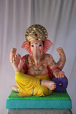 Shivrekar Ganpati | POP Ganpati | 24 Inches Height | MSKK-0048-POP-24-SHIVR-PSKK-DNOA Shivrekar Ganpati | POP Ganpati | 24 Inches Height | MSKK-0048-POP-24-SHIVR-PSKK-DNOA