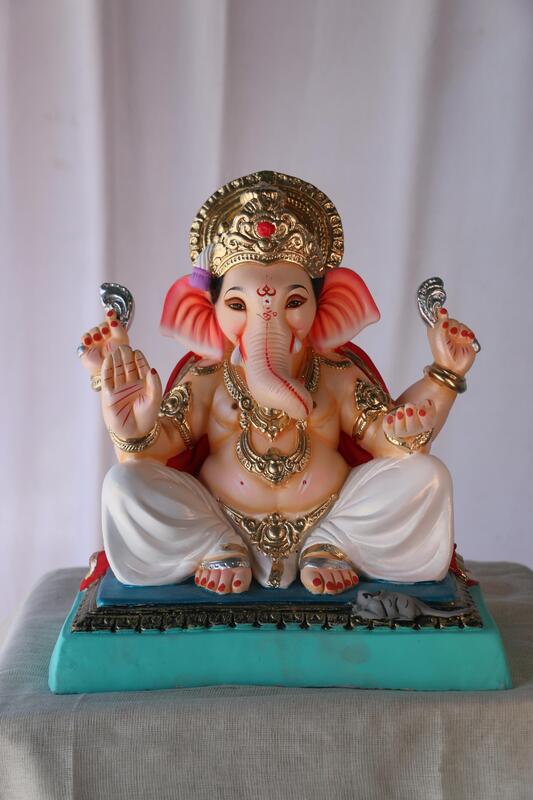 K K Mhaisuri Ganpati | POP Ganpati | 13 Inches Height | MSKK-0054-POP-13-KKMHA-PSKK-DNOA K K Mhaisuri Ganpati | POP Ganpati | 13 Inches Height | MSKK-0054-POP-13-KKMHA-PSKK-DNOA