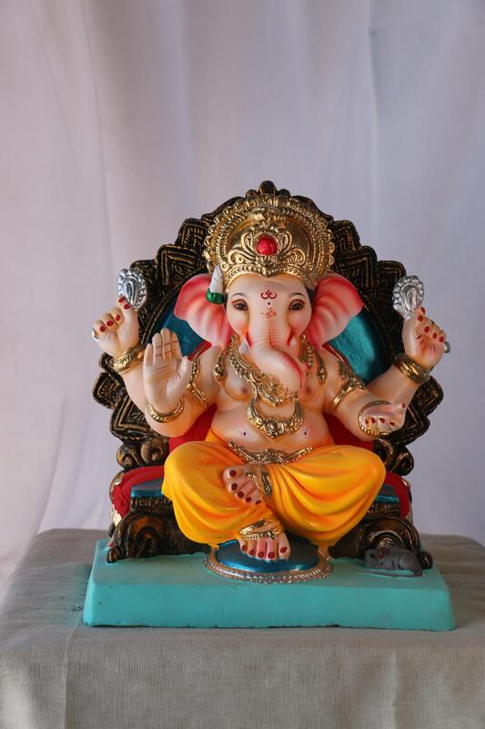 German Prabhval Ganpati | POP Ganpati | 13 Inches Height | MSKK-0056-POP-13-GERMA-PSKK-DNOA German Prabhval Ganpati | POP Ganpati | 13 Inches Height | MSKK-0056-POP-13-GERMA-PSKK-DNOA