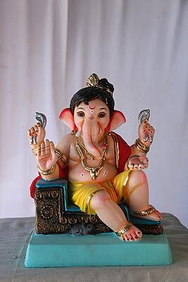 Baal Ganesh Ganpati | POP Ganpati | 13 Inches Height | MSKK-0057-POP-13-BAALG-PSKK-DNOA Baal Ganesh Ganpati | POP Ganpati | 13 Inches Height | MSKK-0057-POP-13-BAALG-PSKK-DNOA