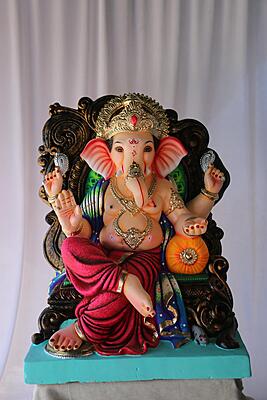 Hatti Aadvi Koch Ganpati | POP Ganpati | 24 Inches Height | MSKK-0061-POP-24-HATTI-PSKK-DNOA Hatti Aadvi Koch Ganpati | POP Ganpati | 24 Inches Height | MSKK-0061-POP-24-HATTI-PSKK-DNOA
