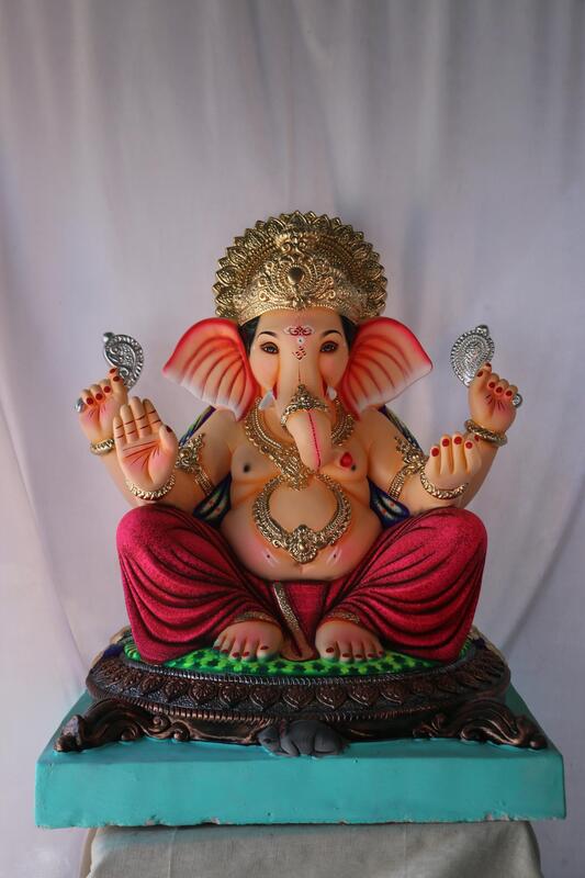 Navin Mhaisuri Ganpati | POP Ganpati | 25 Inches Height | MSKK-0062-POP-25-NAVIN-PSKK-DNOA Navin Mhaisuri Ganpati | POP Ganpati | 25 Inches Height | MSKK-0062-POP-25-NAVIN-PSKK-DNOA