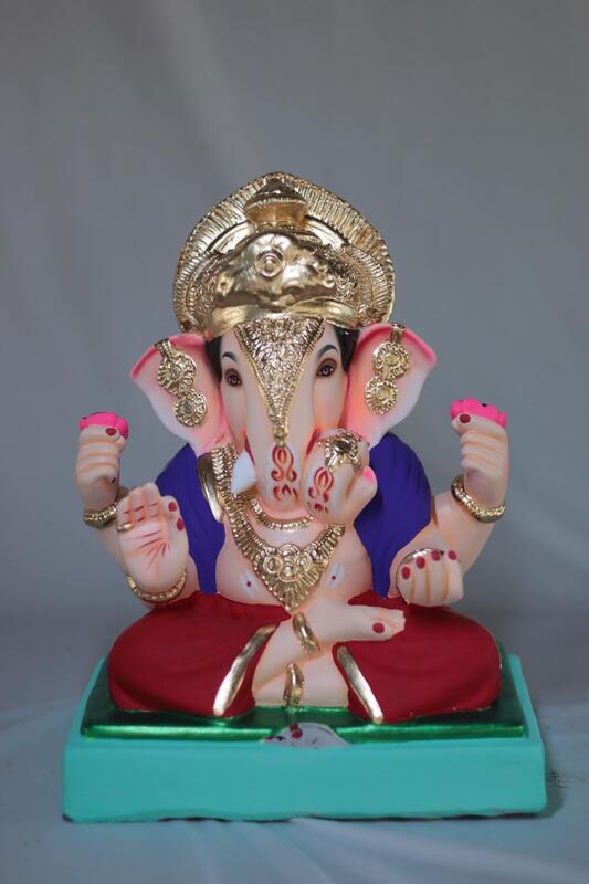 Dagdusheth Ganpati | Shadu Mati Ganpati | 13 Inches Height | MSKK-0002-SHA-13-DAGDU-PSKK-DNOA Dagdusheth Ganpati | Shadu Mati Ganpati | 13 Inches Height | MSKK-0002-SHA-13-DAGDU-PSKK-DNOA