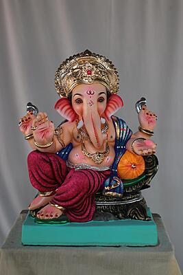 Khade Furniture Ganpati | Shadu Mati Ganpati | 18 Inches Height | MSKK-0020-SHA-18-KHADE-PSKK-DNOA Khade Furniture Ganpati | Shadu Mati Ganpati | 18 Inches Height | MSKK-0020-SHA-18-KHADE-PSKK-DNOA