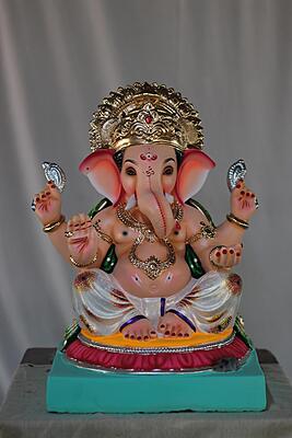 Kamal Mhaisuri Ganpati | Shadu Mati Ganpati | 17 Inches Height | MSKK-0024-SHA-17-KAMAL-PSKK-DNOA Kamal Mhaisuri Ganpati | Shadu Mati Ganpati | 17 Inches Height | MSKK-0024-SHA-17-KAMAL-PSKK-DNOA