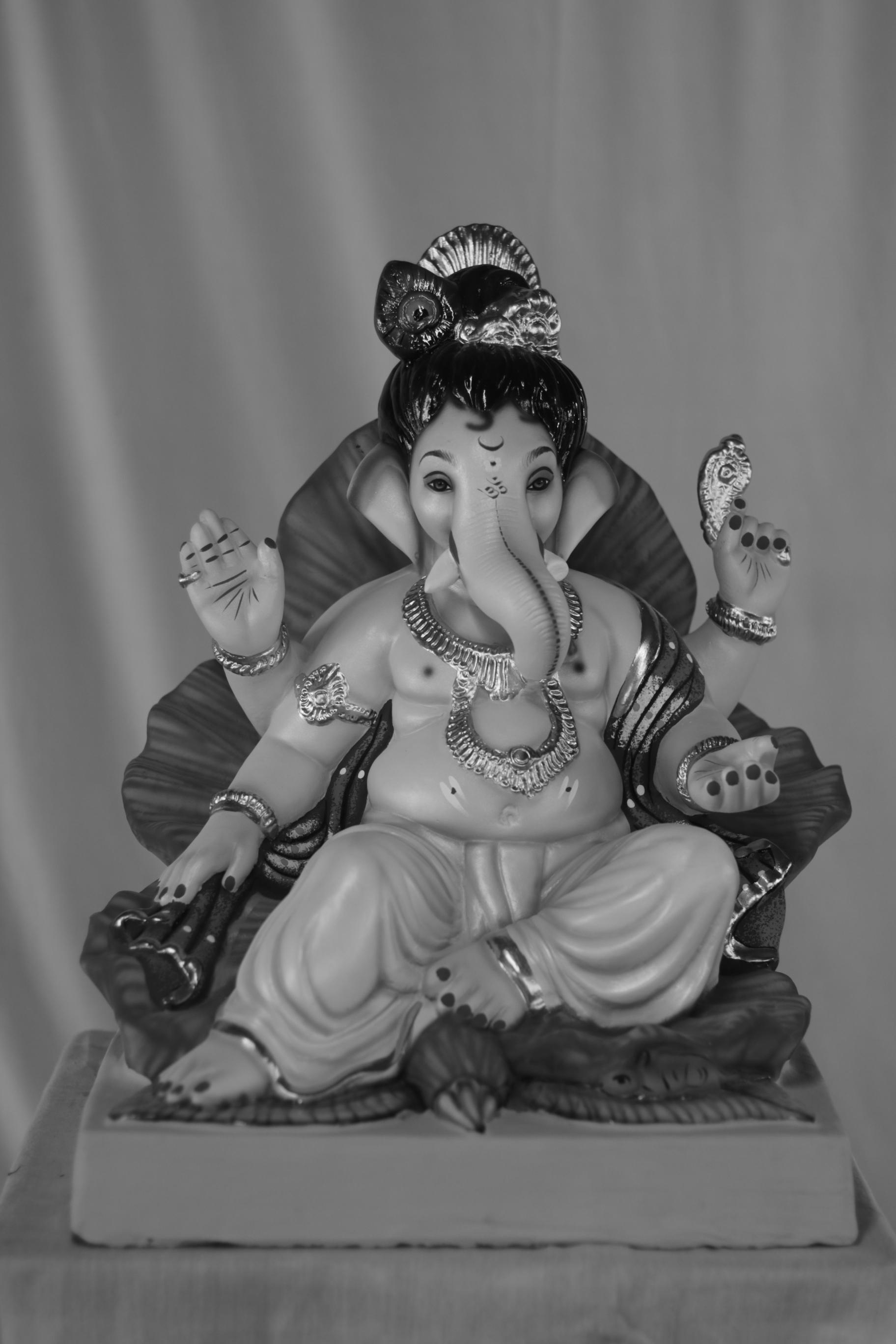 Phulwala Ganpati | Eco Friendly Shadu Mati Ganpati | 18 Inches Height | MSKK-0029-SHA-18-PHULW-PSKK-DNOA-VXX Phulwala Ganpati | Eco Friendly Shadu Mati Ganpati | 18 Inches Height | MSKK-0029-SHA-18-PHULW-PSKK-DNOA-VXX