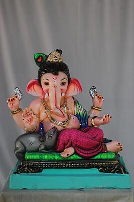 Shinde Baal Ganesh Ganpati | Shadu Mati Ganpati | 17 Inches Height | MSKK-0031-SHA-17-SHIND-PSKK-DNOA Shinde Baal Ganesh Ganpati | Shadu Mati Ganpati | 17 Inches Height | MSKK-0031-SHA-17-SHIND-PSKK-DNOA