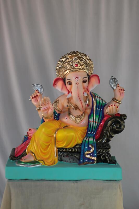 Sofa Prabhval Ganpati | Shadu Mati Ganpati | 18 Inches Height | MSKK-0034-SHA-18-SOFAP-PSKK-DNOA Sofa Prabhval Ganpati | Shadu Mati Ganpati | 18 Inches Height | MSKK-0034-SHA-18-SOFAP-PSKK-DNOA
