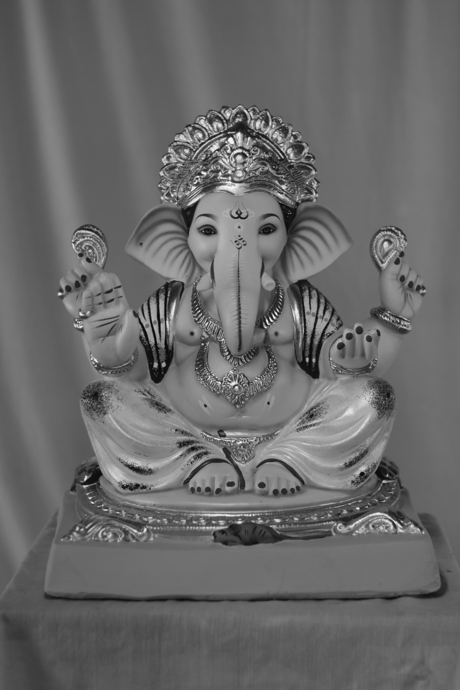Gol Mhaisuri Ganpati | Eco Friendly Shadu Mati Ganpati | 16 Inches Height | MSKK-0039-SHA-16-GOLMH-PSKK-DNOA-VXX Gol Mhaisuri Ganpati | Eco Friendly Shadu Mati Ganpati | 16 Inches Height | MSKK-0039-SHA-16-GOLMH-PSKK-DNOA-VXX