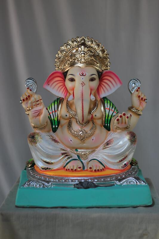 Gol Mhaisuri Ganpati | Shadu Mati Ganpati | 16 Inches Height | MSKK-0039-SHA-16-GOLMH-PSKK-DNOA Gol Mhaisuri Ganpati | Shadu Mati Ganpati | 16 Inches Height | MSKK-0039-SHA-16-GOLMH-PSKK-DNOA