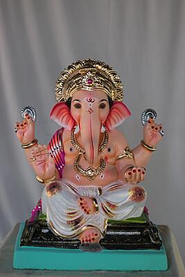 Varadhast Ganpati | Shadu Mati Ganpati | 17 Inches Height | MSKK-0042-SHA-17-VARAD-PSKK-DNOA Varadhast Ganpati | Shadu Mati Ganpati | 17 Inches Height | MSKK-0042-SHA-17-VARAD-PSKK-DNOA