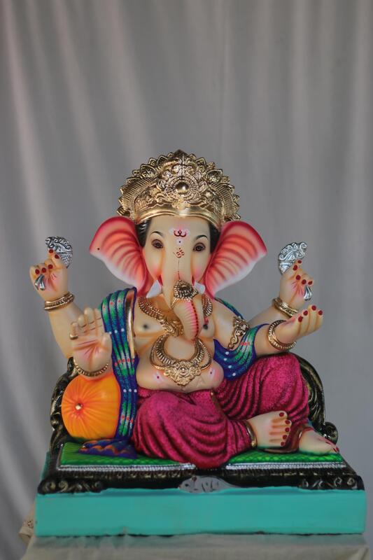 K K Peshwa Ganpati | Shadu Mati Ganpati | 18 Inches Height | MSKK-0048-SHA-18-KKPES-PSKK-DNOA K K Peshwa Ganpati | Shadu Mati Ganpati | 18 Inches Height | MSKK-0048-SHA-18-KKPES-PSKK-DNOA