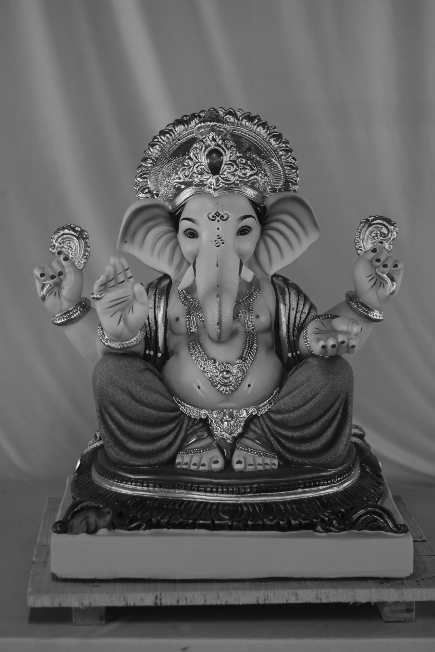 Mhaisuri Ganpati | Eco Friendly Shadu Mati Ganpati | 21 Inches Height | MSKK-0055-SHA-21-MHAIS-PSKK-DNOA-VXX Mhaisuri Ganpati | Eco Friendly Shadu Mati Ganpati | 21 Inches Height | MSKK-0055-SHA-21-MHAIS-PSKK-DNOA-VXX