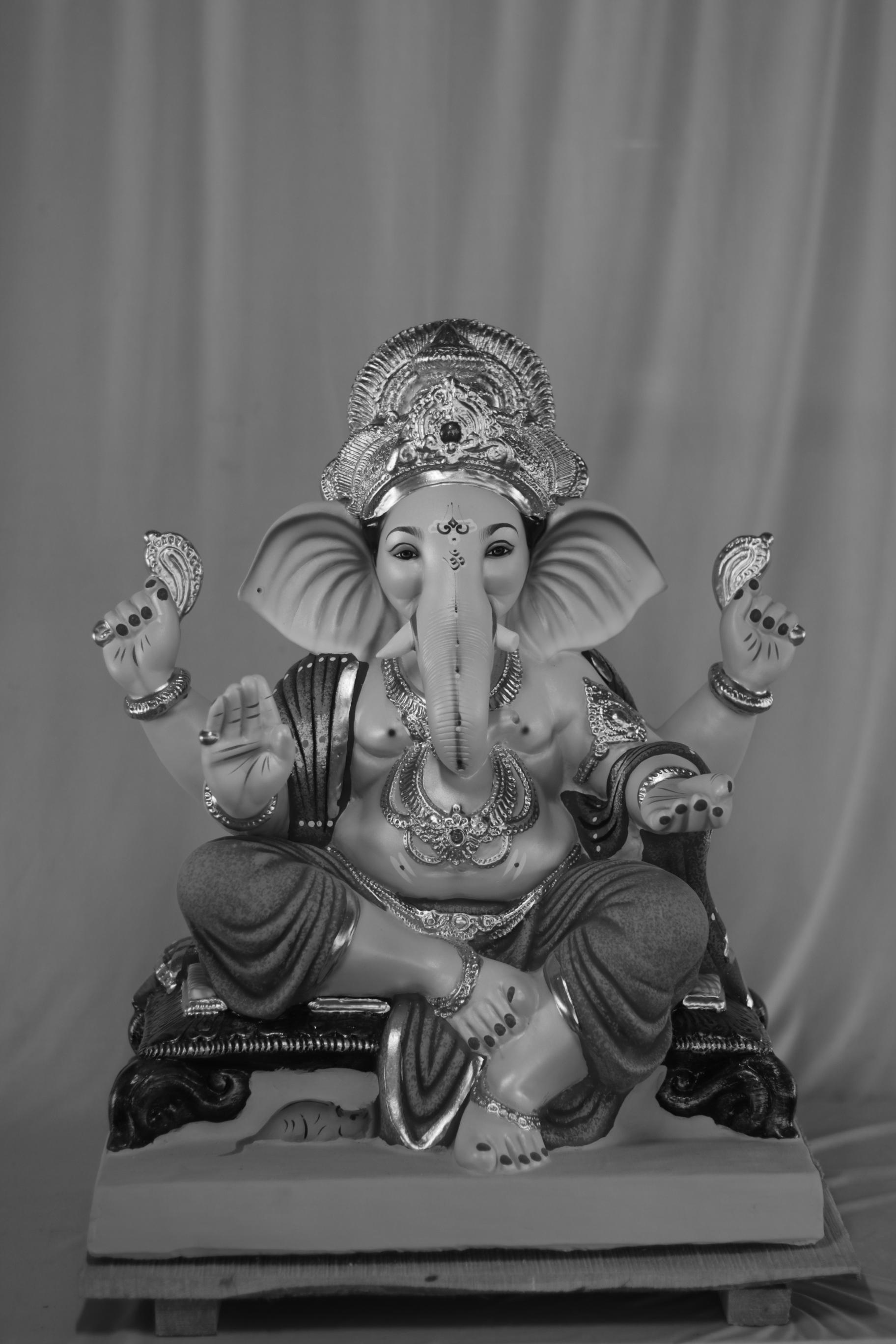 Weling Ganpati | Eco Friendly Shadu Mati Ganpati | 22 Inches Height | MSKK-0056-SHA-22-WELIN-PSKK-DNOA-VXX Weling Ganpati | Eco Friendly Shadu Mati Ganpati | 22 Inches Height | MSKK-0056-SHA-22-WELIN-PSKK-DNOA-VXX