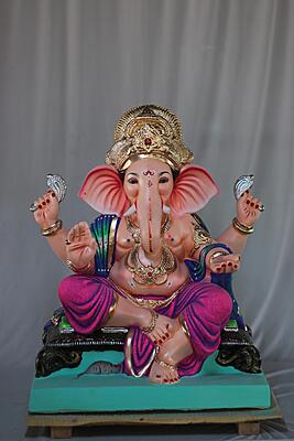 Weling Ganpati | Shadu Mati Ganpati | 22 Inches Height | MSKK-0056-SHA-22-WELIN-PSKK-DNOA Weling Ganpati | Shadu Mati Ganpati | 22 Inches Height | MSKK-0056-SHA-22-WELIN-PSKK-DNOA