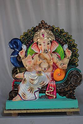 Mayur Furniture Ganpati | Shadu Mati Ganpati | 23 Inches Height | MSKK-0061-SHA-23-MAYUR-PSKK-DNOA Mayur Furniture Ganpati | Shadu Mati Ganpati | 23 Inches Height | MSKK-0061-SHA-23-MAYUR-PSKK-DNOA