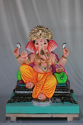 Weling Prabhaval Ganpati | Shadu Mati Ganpati | 22 Inches Height | MSKK-0062-SHA-22-WELIN-PSKK-DNOA Weling Prabhaval Ganpati | Shadu Mati Ganpati | 22 Inches Height | MSKK-0062-SHA-22-WELIN-PSKK-DNOA