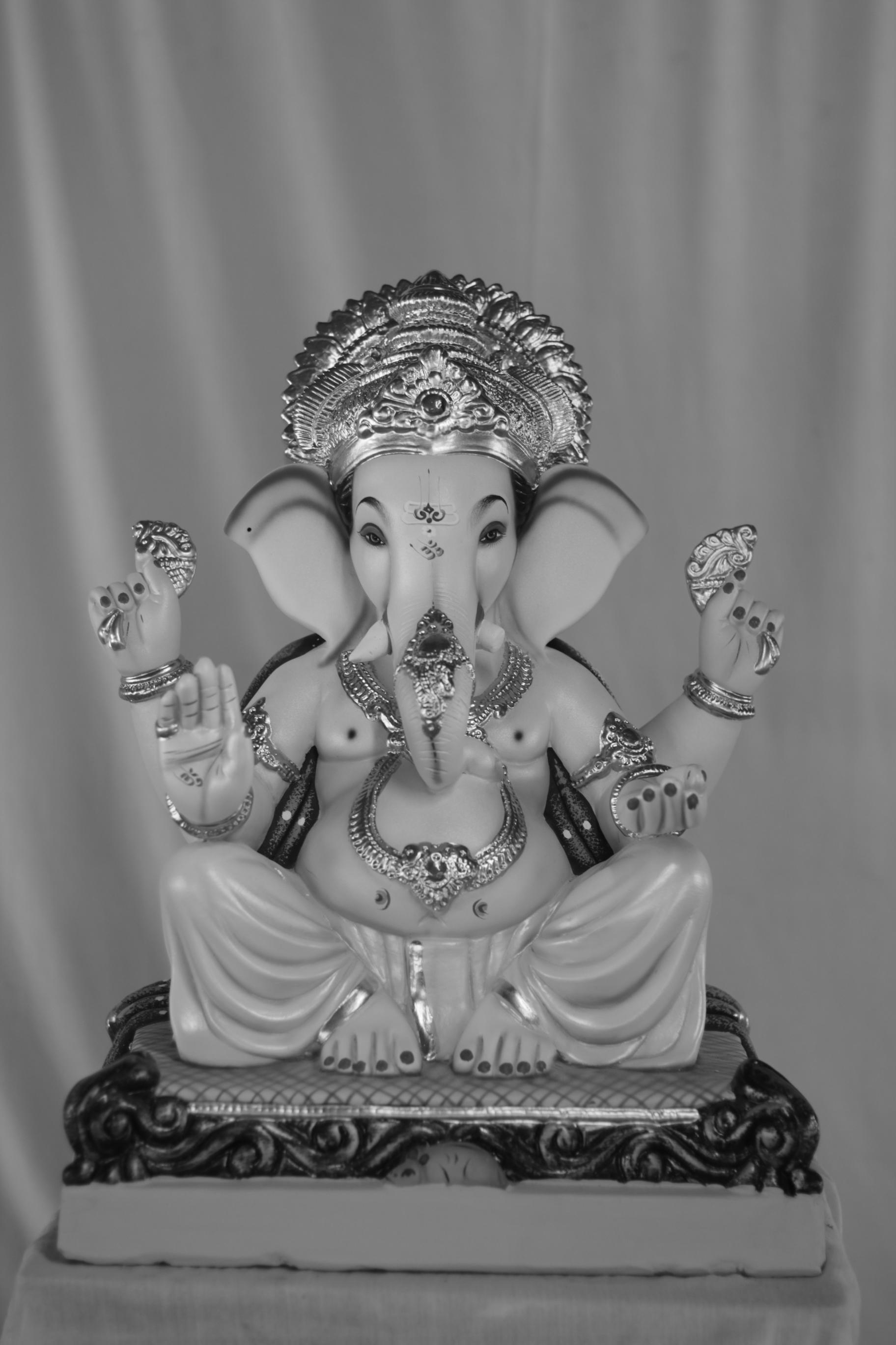 K K Mhaisuri Ganpati | Eco Friendly Shadu Mati Ganpati | 12 Inches Height | MSKK-0065-SHA-12-KKMHA-PSKK-DNOA-VXX K K Mhaisuri Ganpati | Eco Friendly Shadu Mati Ganpati | 12 Inches Height | MSKK-0065-SHA-12-KKMHA-PSKK-DNOA-VXX