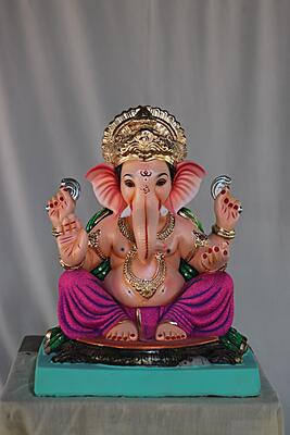 Navin Mhaisuri Ganpati | Shadu Mati Ganpati | 22 Inches Height | MSKK-0076-SHA-22-NAVIN-PSKK-DNOA Navin Mhaisuri Ganpati | Shadu Mati Ganpati | 22 Inches Height | MSKK-0076-SHA-22-NAVIN-PSKK-DNOA