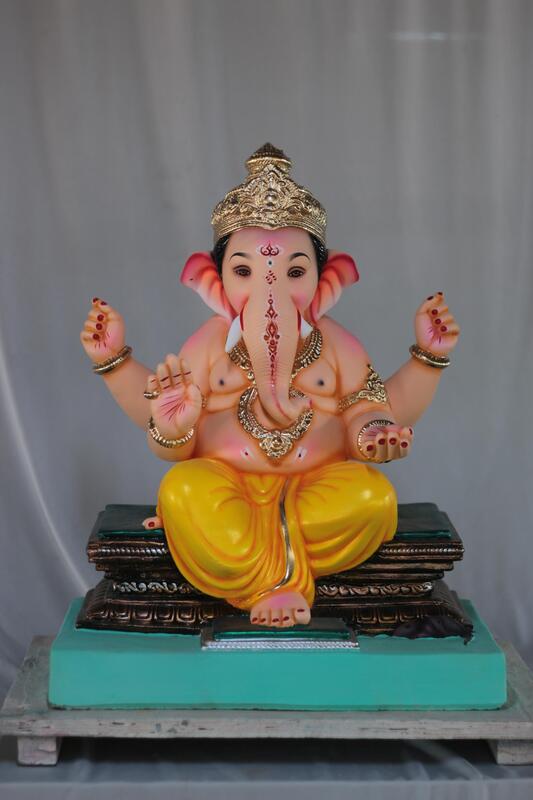 Chaurang Ganpati | Shadu Mati Ganpati | 21 Inches Height | MSKK-0079-SHA-21-CHAUR-PSKK-DNOA Chaurang Ganpati | Shadu Mati Ganpati | 21 Inches Height | MSKK-0079-SHA-21-CHAUR-PSKK-DNOA