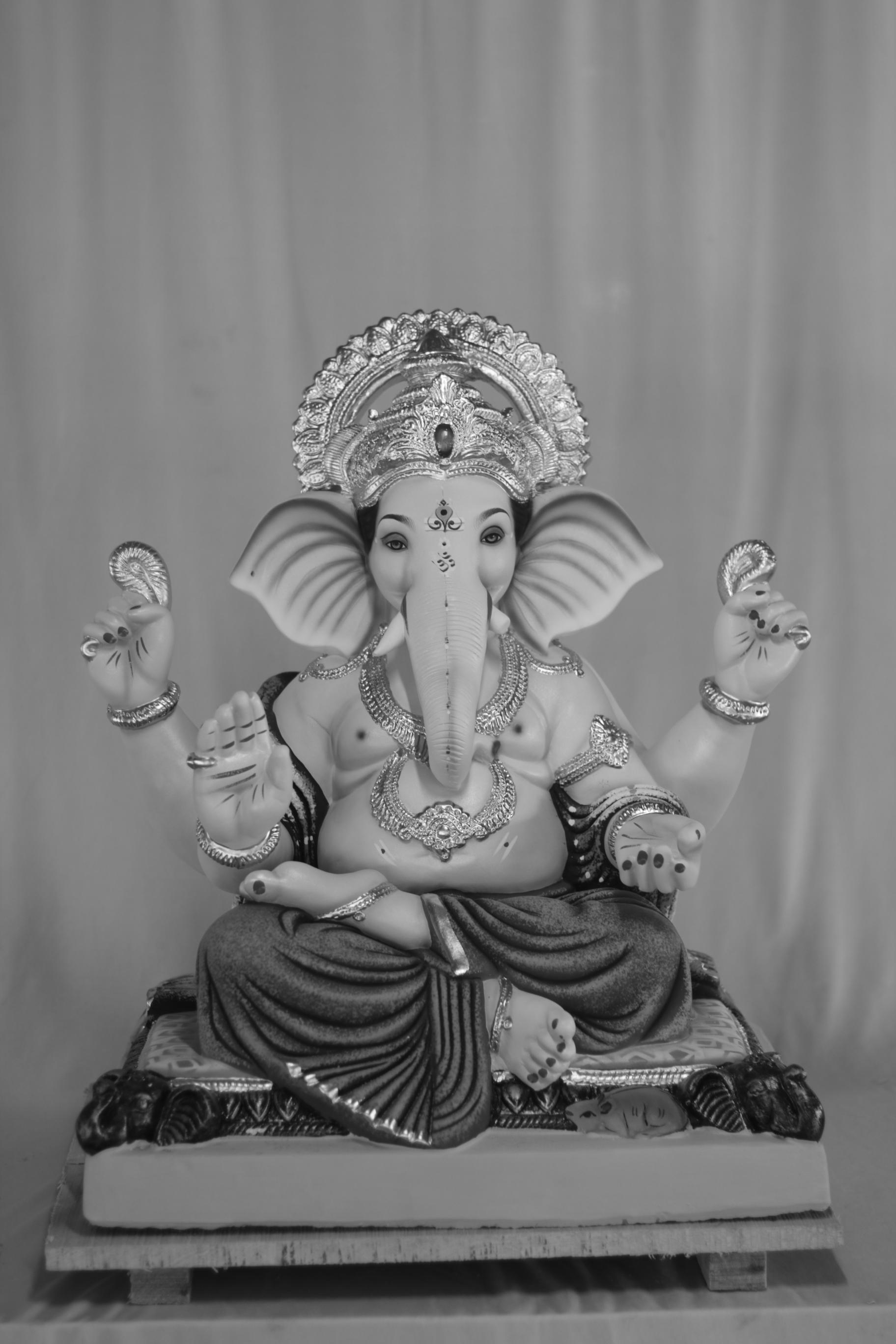 Aasanmandi Ganpati | Eco Friendly Shadu Mati Ganpati | 22 Inches Height | MSKK-0080-SHA-22-AASAN-PSKK-DNOA-VXX Aasanmandi Ganpati | Eco Friendly Shadu Mati Ganpati | 22 Inches Height | MSKK-0080-SHA-22-AASAN-PSKK-DNOA-VXX
