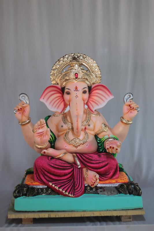 Aasanmandi Ganpati | Shadu Mati Ganpati | 22 Inches Height | MSKK-0080-SHA-22-AASAN-PSKK-DNOA Aasanmandi Ganpati | Shadu Mati Ganpati | 22 Inches Height | MSKK-0080-SHA-22-AASAN-PSKK-DNOA