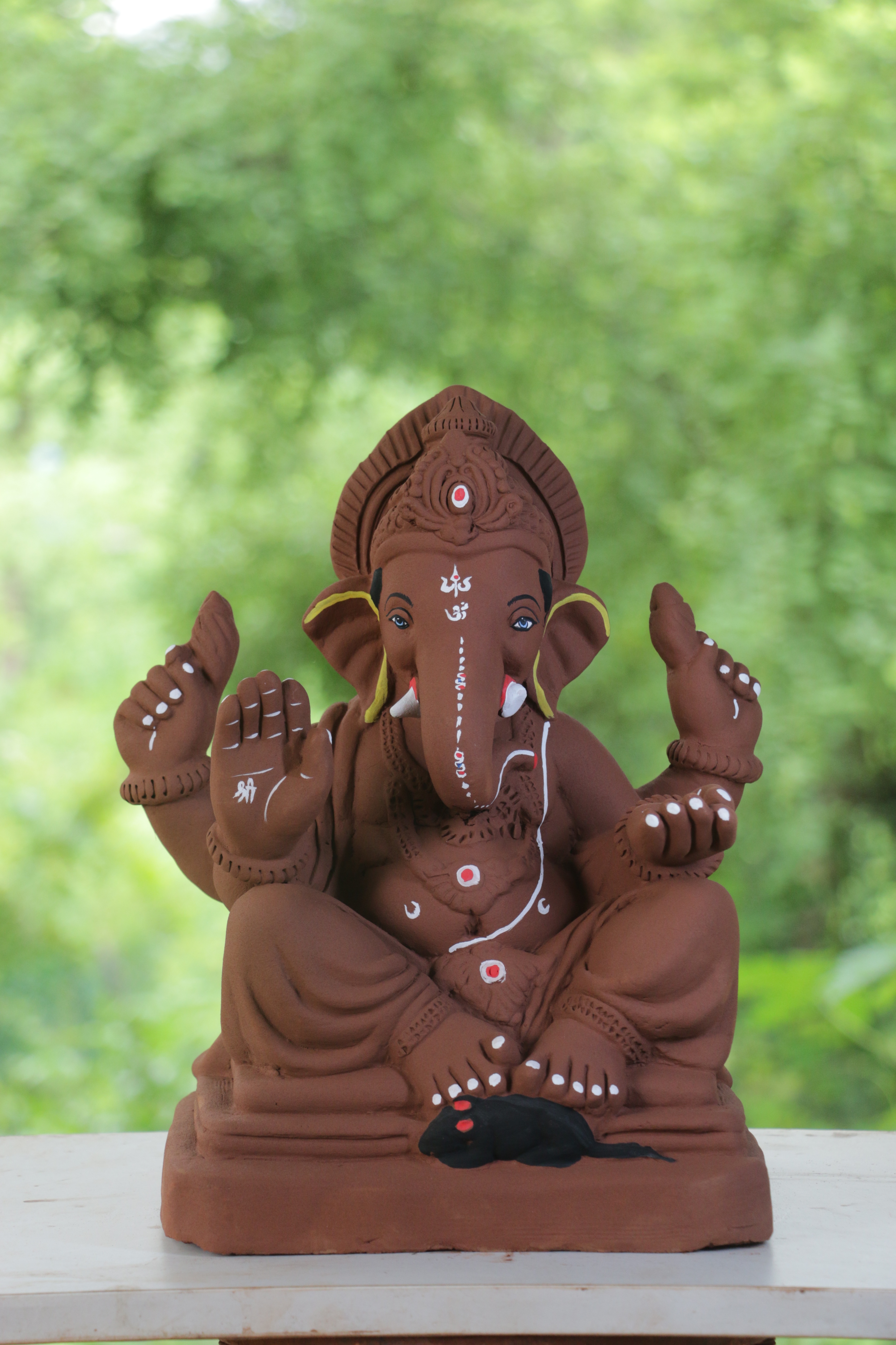 Lahan Mhaisuri Ganpati | Red Soil Ganpati | 13 Inches Height | MYMA-0002-RED-13-LAHAN-PYMA-DNOA Lahan Mhaisuri Ganpati | Red Soil Ganpati | 13 Inches Height | MYMA-0002-RED-13-LAHAN-PYMA-DNOA