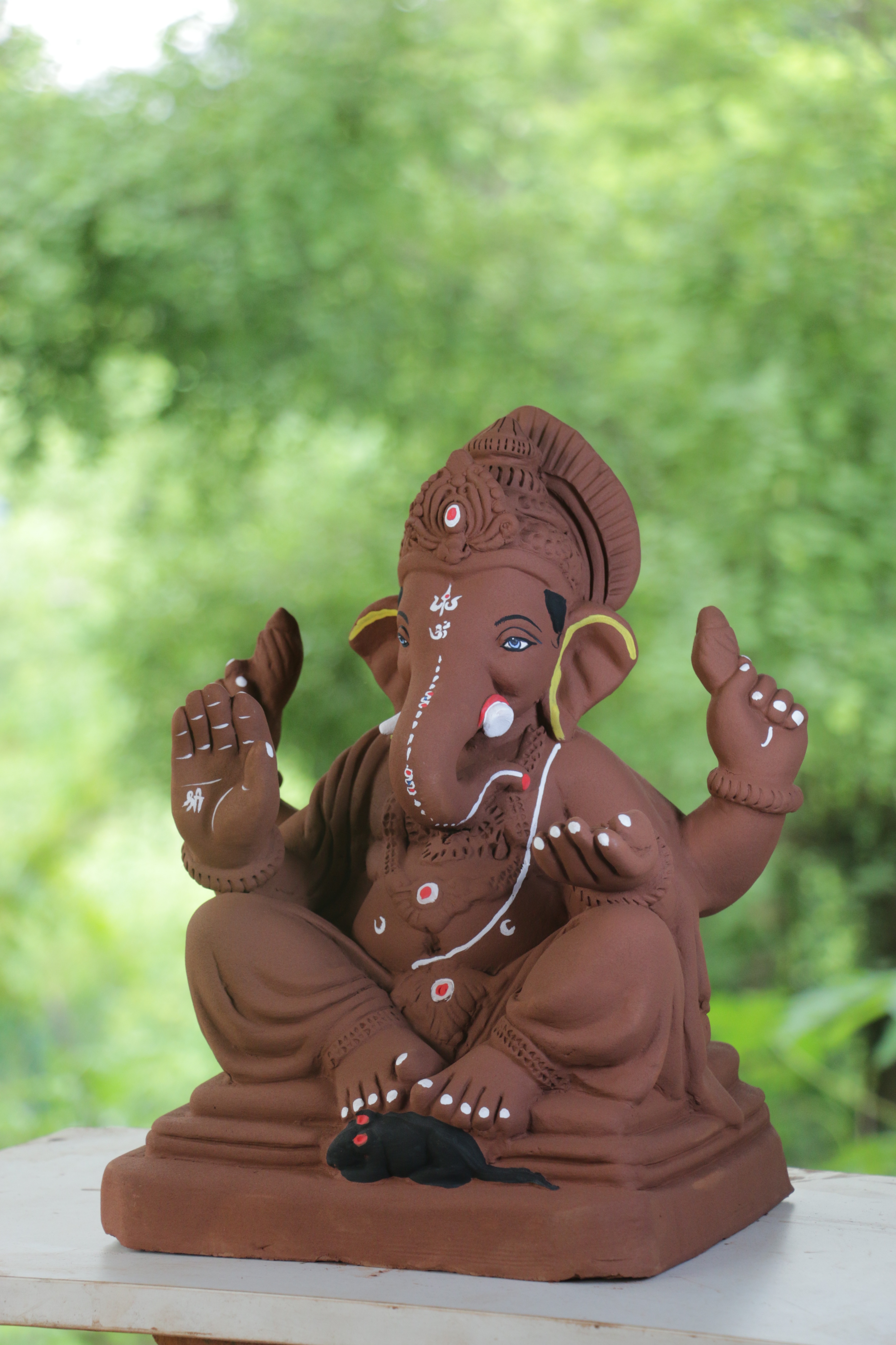 Lahan Mhaisuri Ganpati | Red Soil Ganpati | 13 Inches Height | MYMA-0002-RED-13-LAHAN-PYMA-DNOA Lahan Mhaisuri Ganpati | Red Soil Ganpati | 13 Inches Height | MYMA-0002-RED-13-LAHAN-PYMA-DNOA