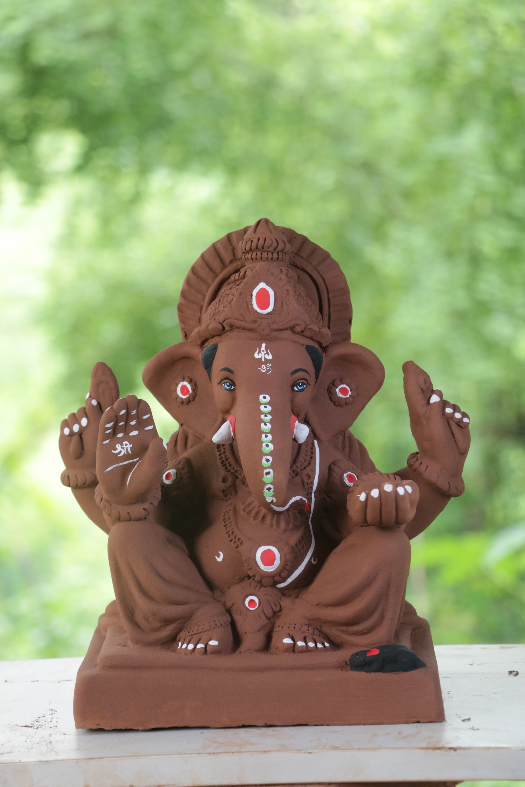 Lahan Mhaisuri Ganpati | Red Soil Ganpati | 12 Inches Height | MYMA-0006-RED-12-LAHAN-PYMA-DNOA Lahan Mhaisuri Ganpati | Red Soil Ganpati | 12 Inches Height | MYMA-0006-RED-12-LAHAN-PYMA-DNOA
