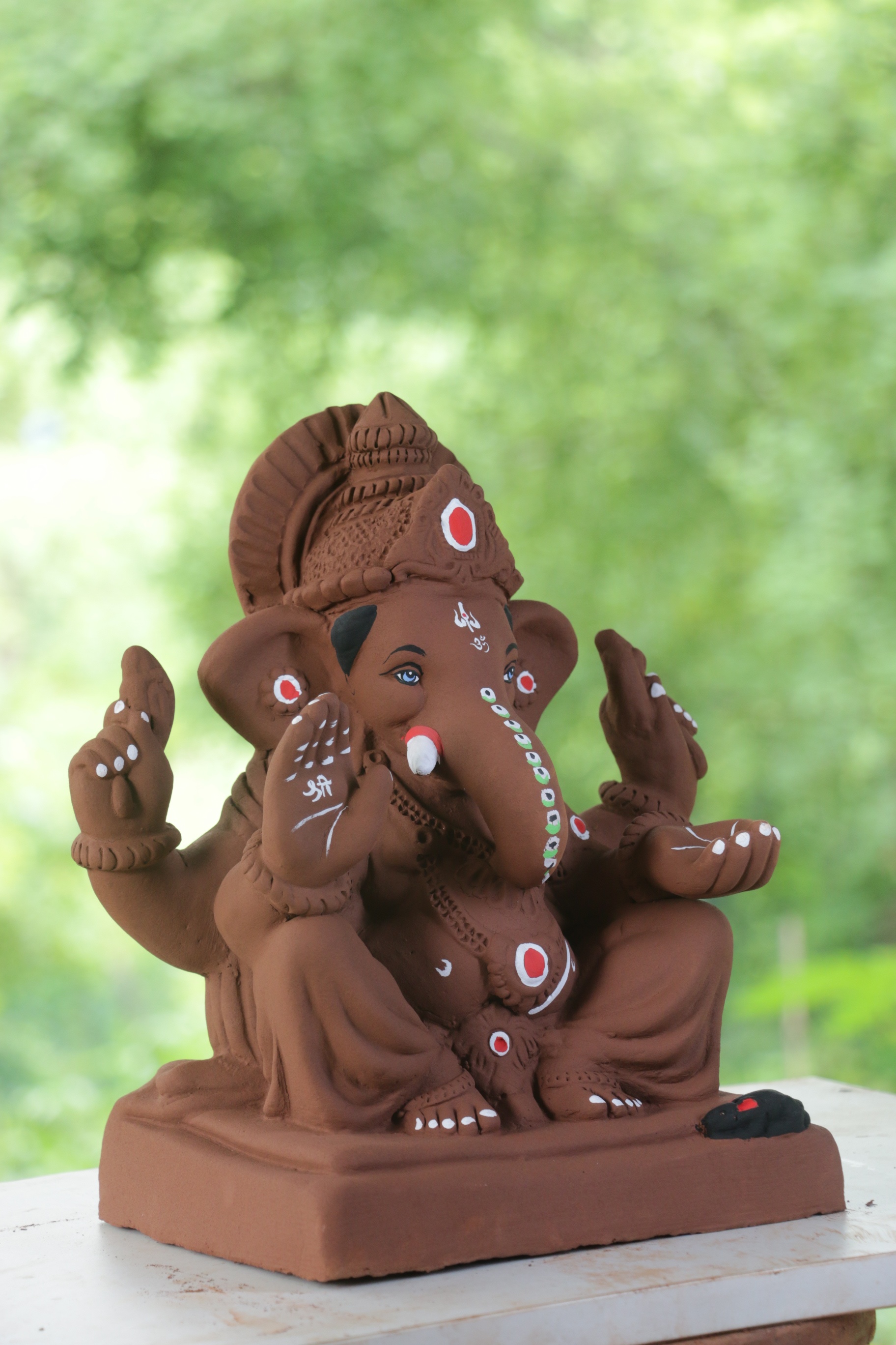 Lahan Mhaisuri Ganpati | Red Soil Ganpati | 12 Inches Height | MYMA-0006-RED-12-LAHAN-PYMA-DNOA Lahan Mhaisuri Ganpati | Red Soil Ganpati | 12 Inches Height | MYMA-0006-RED-12-LAHAN-PYMA-DNOA