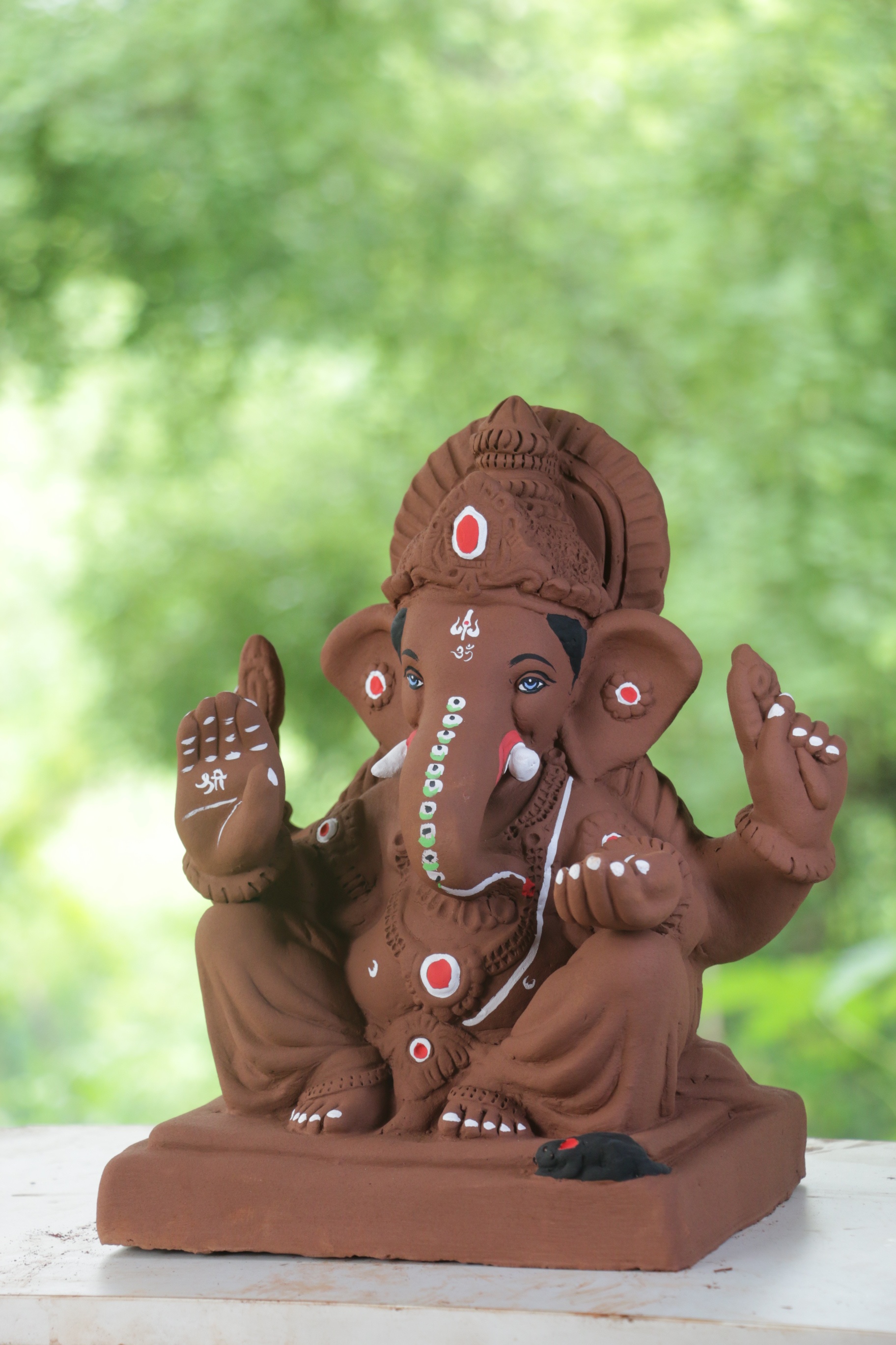 Lahan Mhaisuri Ganpati | Red Soil Ganpati | 12 Inches Height | MYMA-0006-RED-12-LAHAN-PYMA-DNOA Lahan Mhaisuri Ganpati | Red Soil Ganpati | 12 Inches Height | MYMA-0006-RED-12-LAHAN-PYMA-DNOA