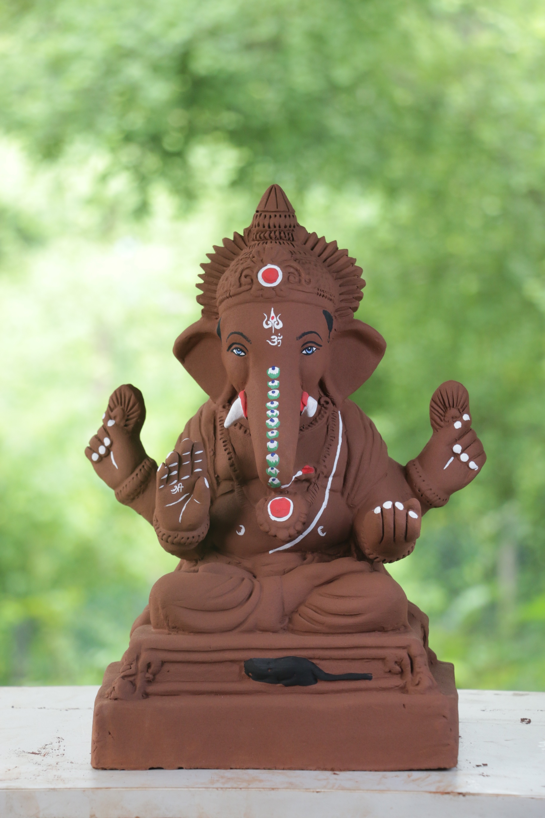 Chaurang Ganpati | Red Soil Ganpati | 14 Inches Height | MYMA-0007-RED-14-CHAUR-PYMA-DNOA Chaurang Ganpati | Red Soil Ganpati | 14 Inches Height | MYMA-0007-RED-14-CHAUR-PYMA-DNOA