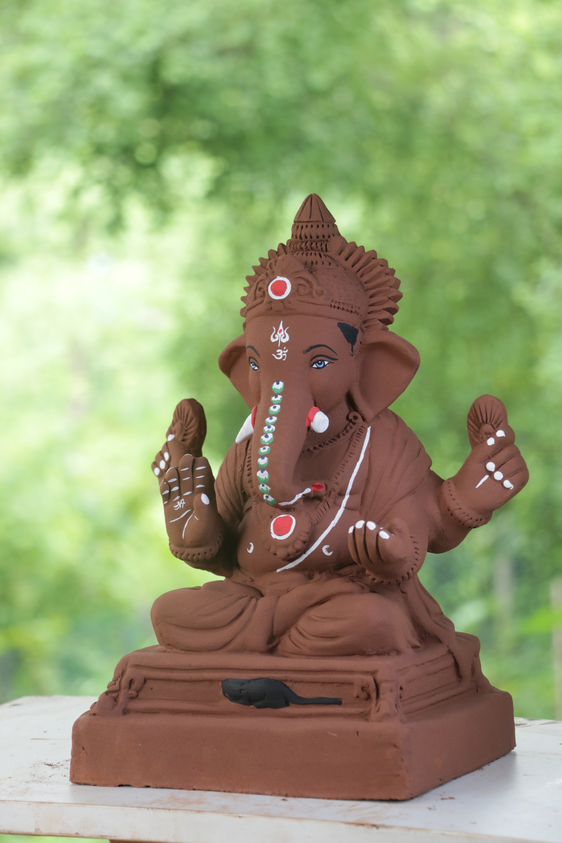 Chaurang Ganpati | Red Soil Ganpati | 14 Inches Height | MYMA-0007-RED-14-CHAUR-PYMA-DNOA Chaurang Ganpati | Red Soil Ganpati | 14 Inches Height | MYMA-0007-RED-14-CHAUR-PYMA-DNOA