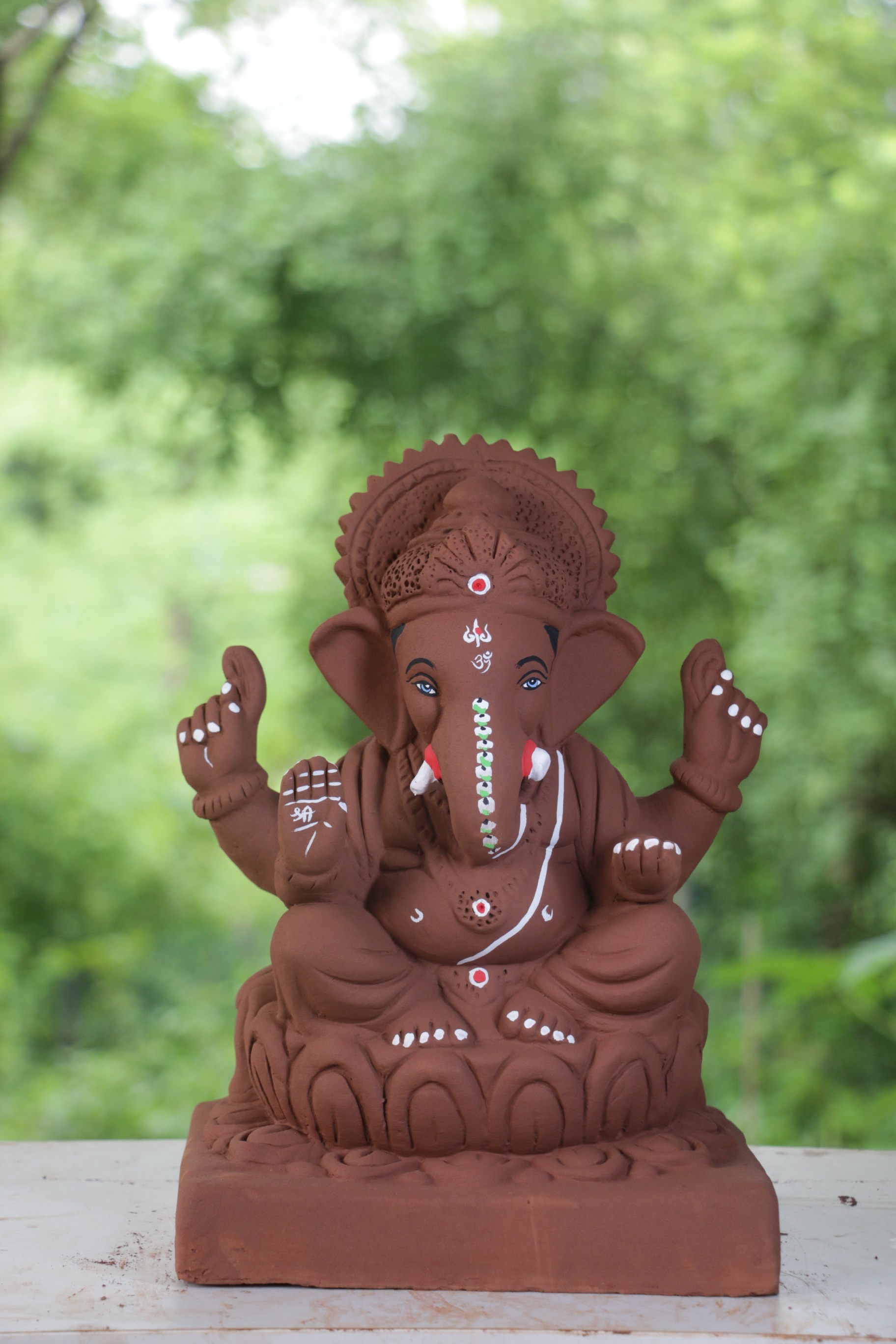 Kamal Ganpati | Red Soil Ganpati | 16 Inches Height | MYMA-0012-RED-16-KAMAL-PYMA-DNOA Kamal Ganpati | Red Soil Ganpati | 16 Inches Height | MYMA-0012-RED-16-KAMAL-PYMA-DNOA