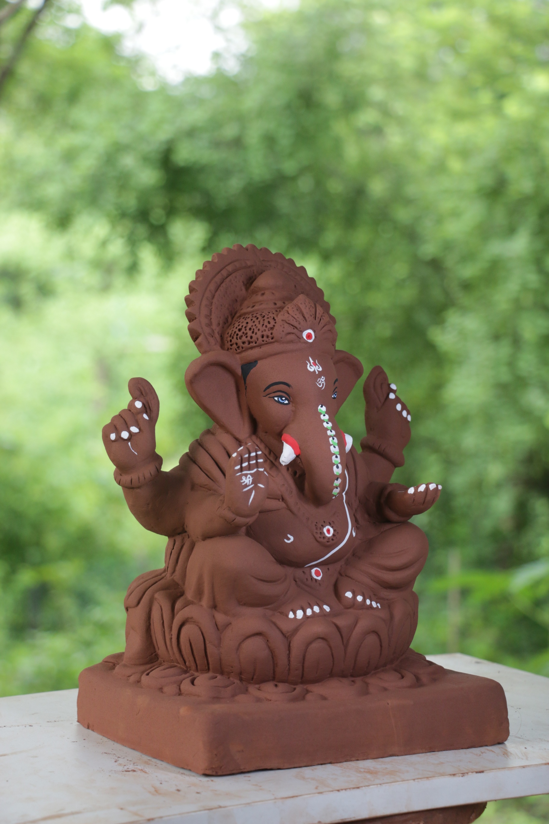 Kamal Ganpati | Red Soil Ganpati | 16 Inches Height | MYMA-0012-RED-16-KAMAL-PYMA-DNOA Kamal Ganpati | Red Soil Ganpati | 16 Inches Height | MYMA-0012-RED-16-KAMAL-PYMA-DNOA