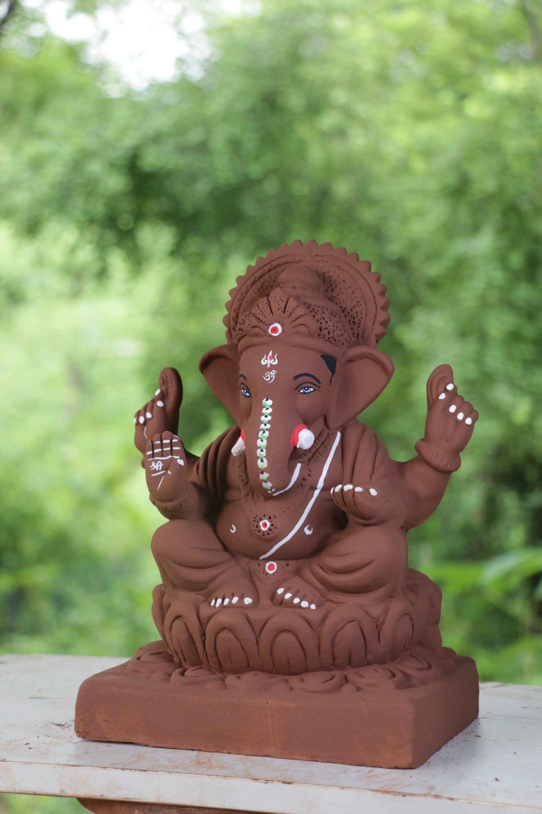 Kamal Ganpati | Red Soil Ganpati | 16 Inches Height | MYMA-0012-RED-16-KAMAL-PYMA-DNOA Kamal Ganpati | Red Soil Ganpati | 16 Inches Height | MYMA-0012-RED-16-KAMAL-PYMA-DNOA