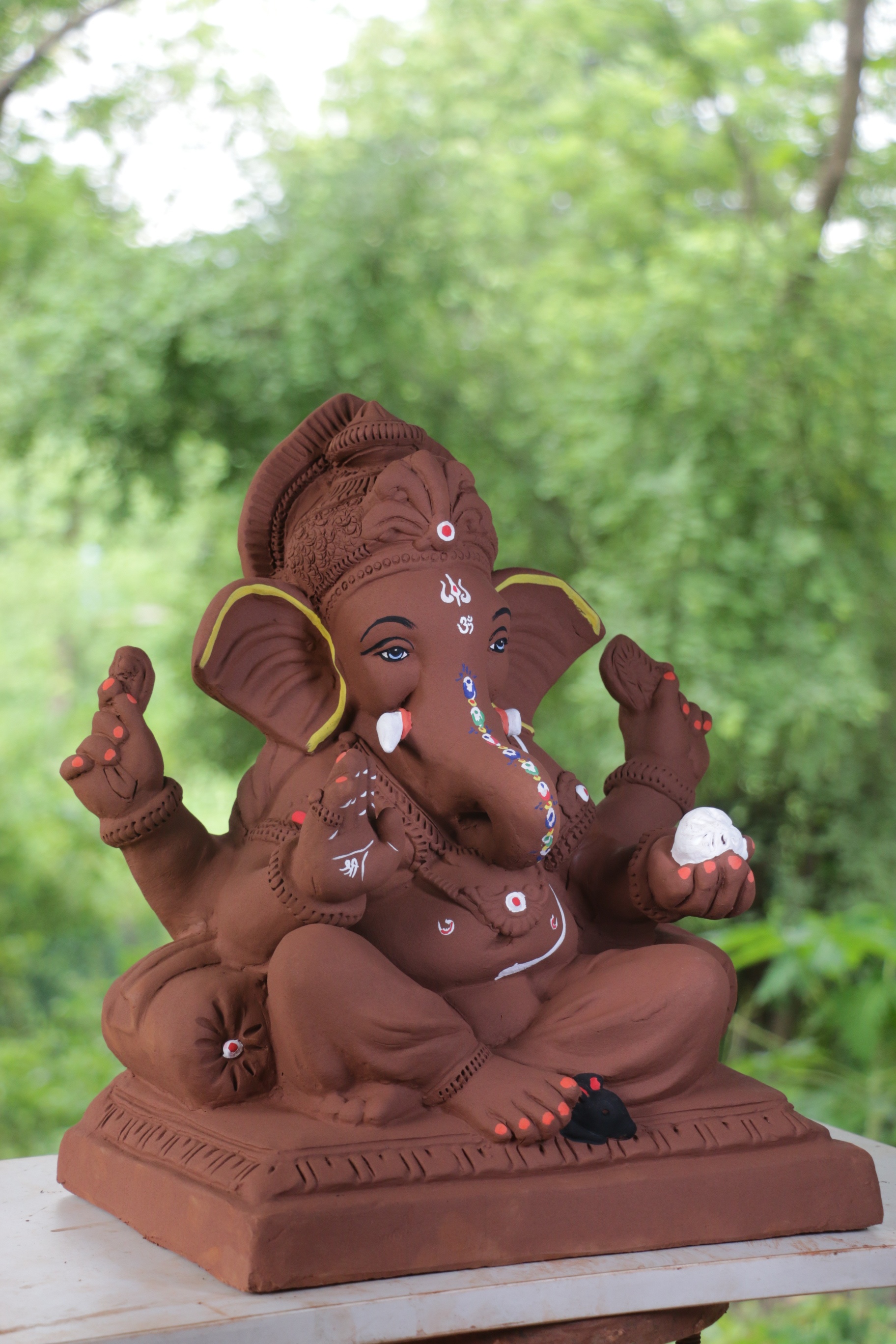 Double Load Ganpati | Red Soil Ganpati | 19 Inches Height | MYMA-0013-RED-19-DOUBL-PYMA-DNOA Double Load Ganpati | Red Soil Ganpati | 19 Inches Height | MYMA-0013-RED-19-DOUBL-PYMA-DNOA